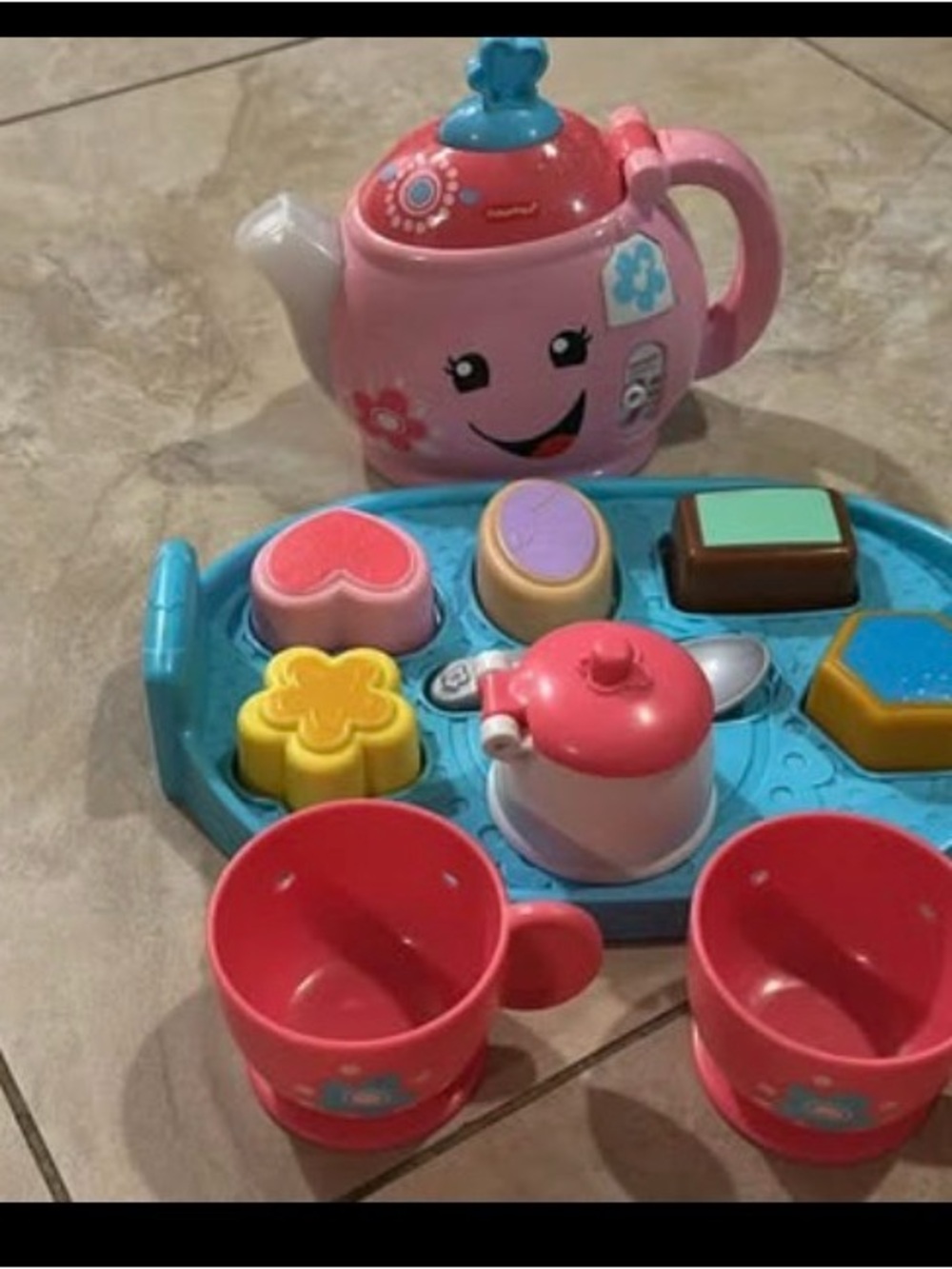 Kids Pink Fisher Price Talking Tea Set